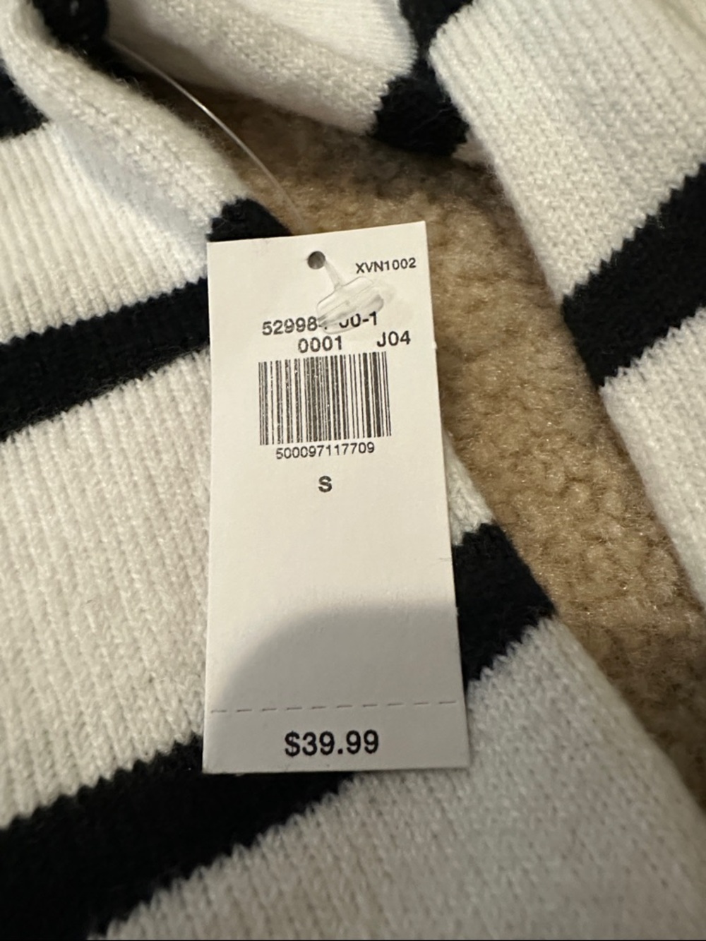 Old Navy White and Black Striped Crew Neck Cardigan NWT - Picture 5 of 10